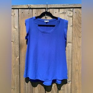 Pleione Clothing Small Blue Cuff Shirt